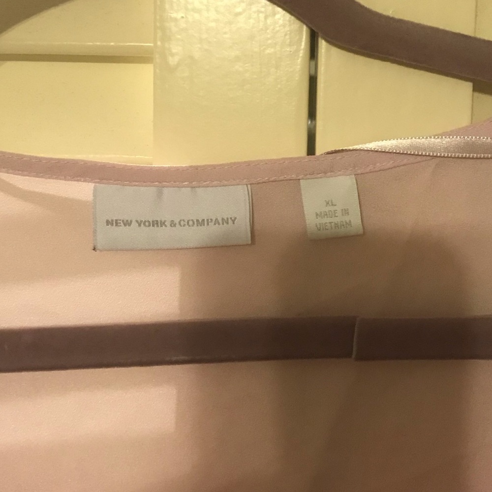 Pink Top with Color Block Waist - Picture 2 of 4